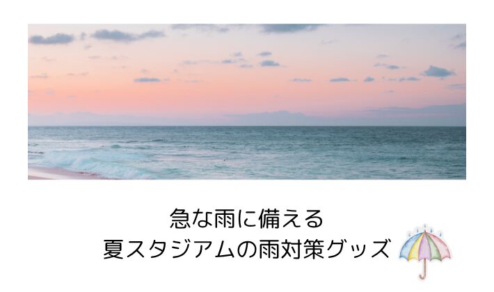急な雨に備える|夏スタジアムの雨対策グッズ
