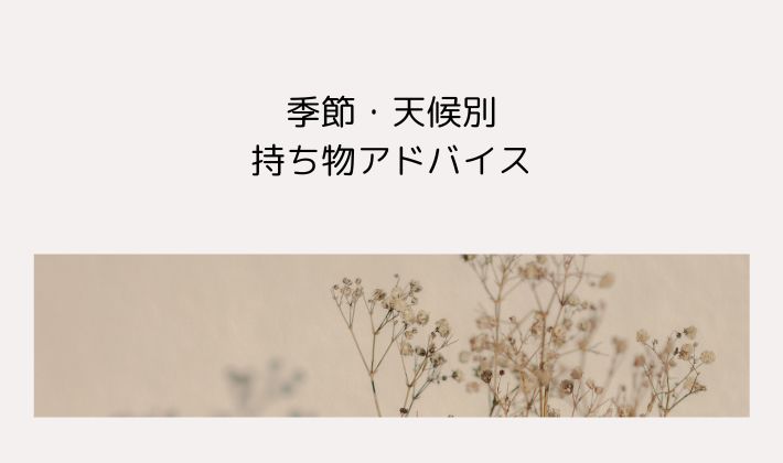季節・天候別の観劇持ち物アドバイス