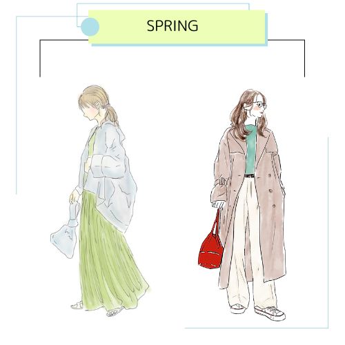 軽めのアウターやシャツを羽織った春の舞台観劇服装