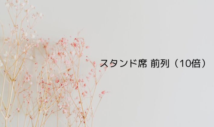 スタンド席 前列(10倍)