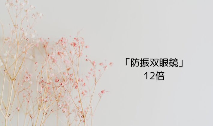ブレずに見たいなら「防振双眼鏡」も検討を【12倍】