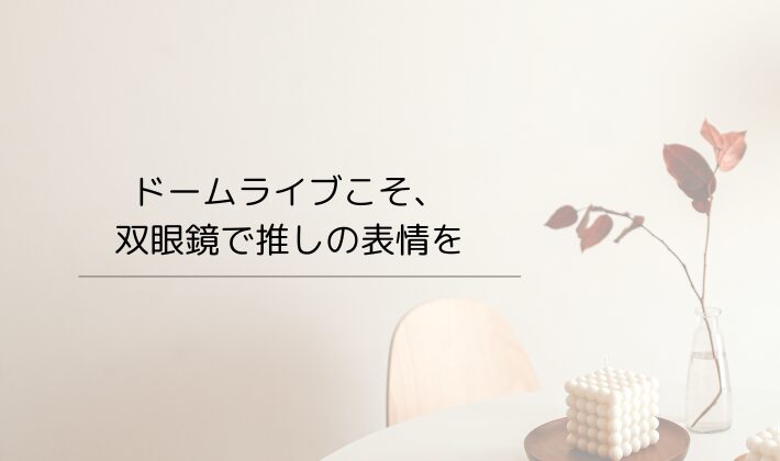 ライブに双眼鏡は必要?そのメリットとは