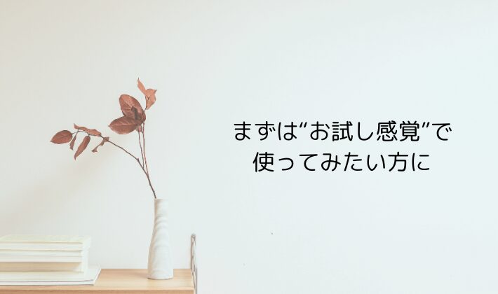 まずは“お試し感覚”で使ってみたい方に｜お手頃価格モデル3選