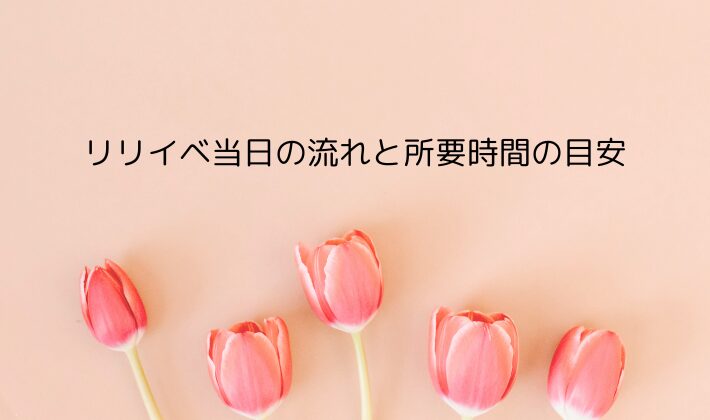 リリイベ当日の流れと所要時間の目安