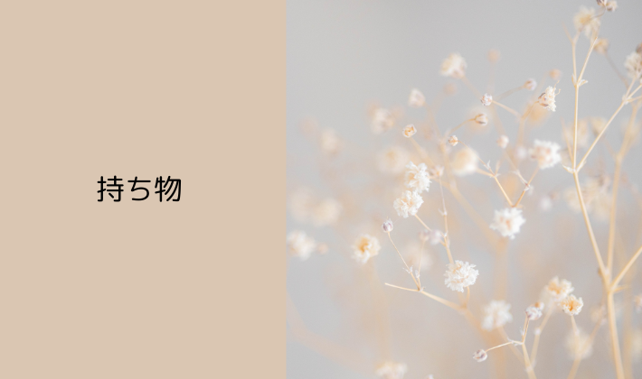 ③ 持ち物は“実際に目で見て”確認する